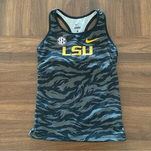 LSU Nike Tank Top — Black and Grey Tiger Stripes